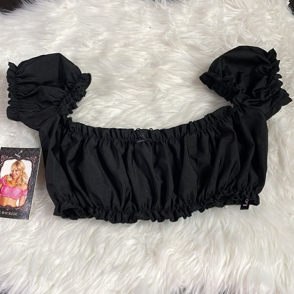 Be Wicked Mini Scrunch Top, One Size , Black